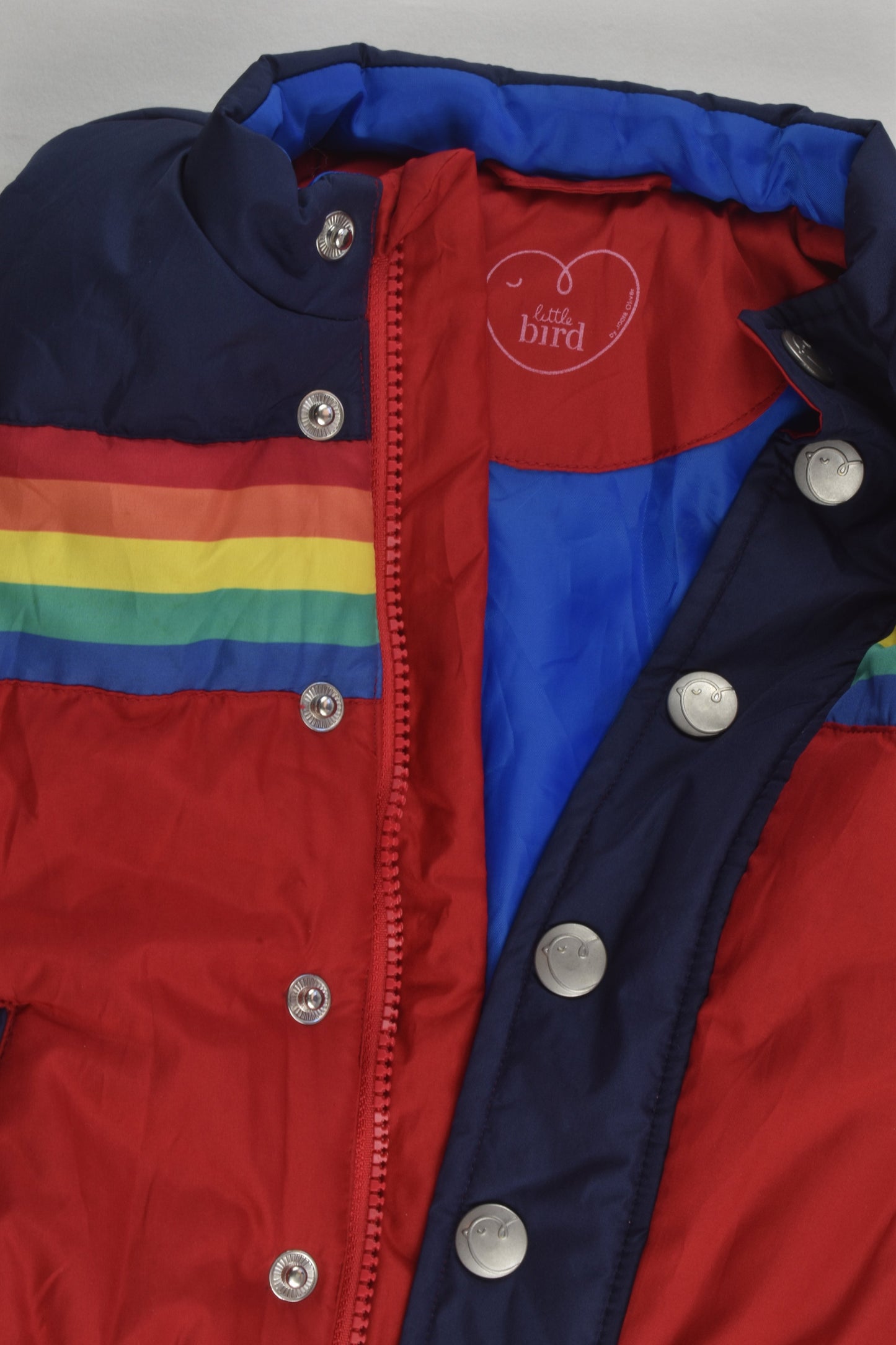 Little Bird Size 1 (86 cm) Rainbow Puffer Vest