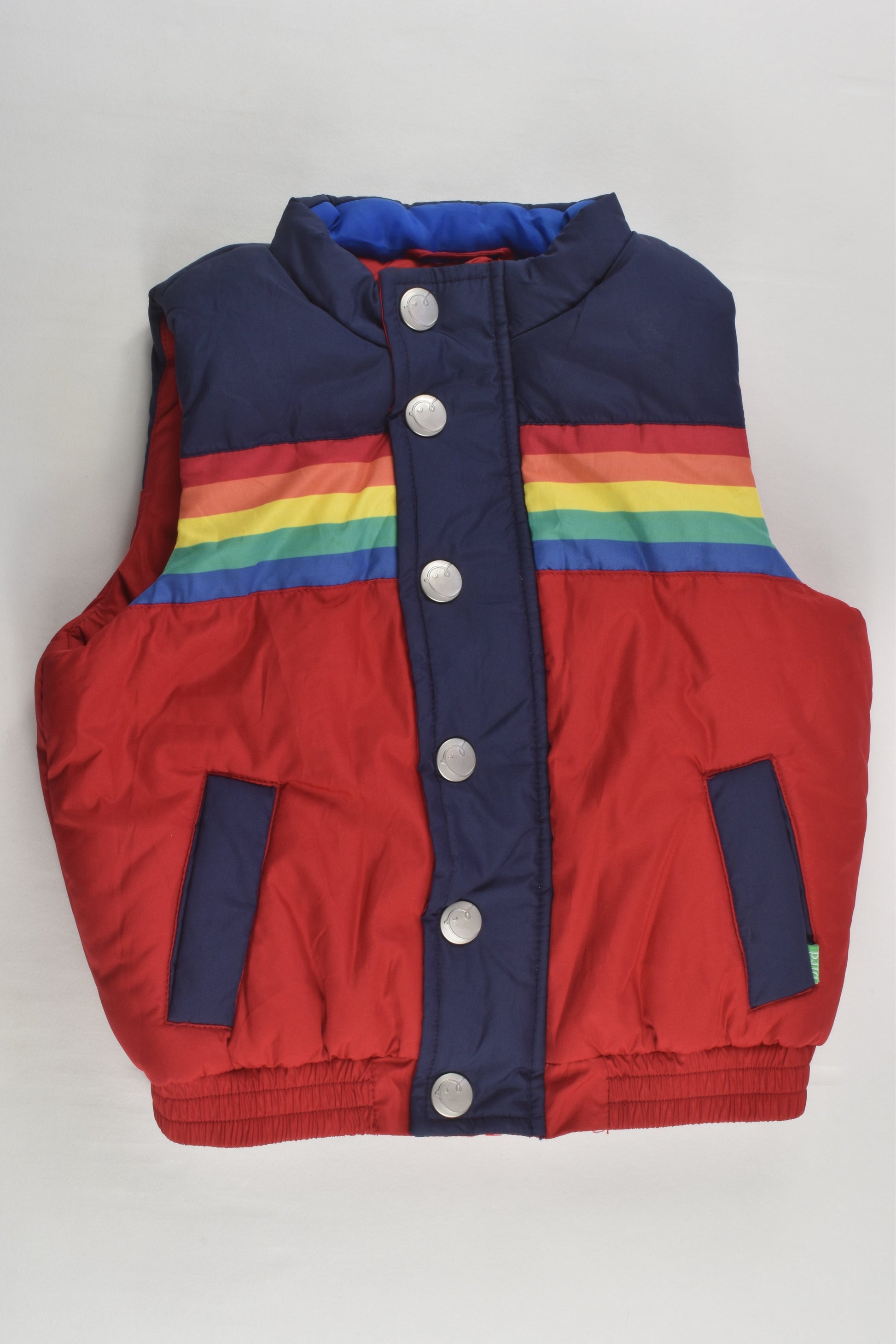 Little Bird Size 1 (86 cm) Rainbow Puffer Vest