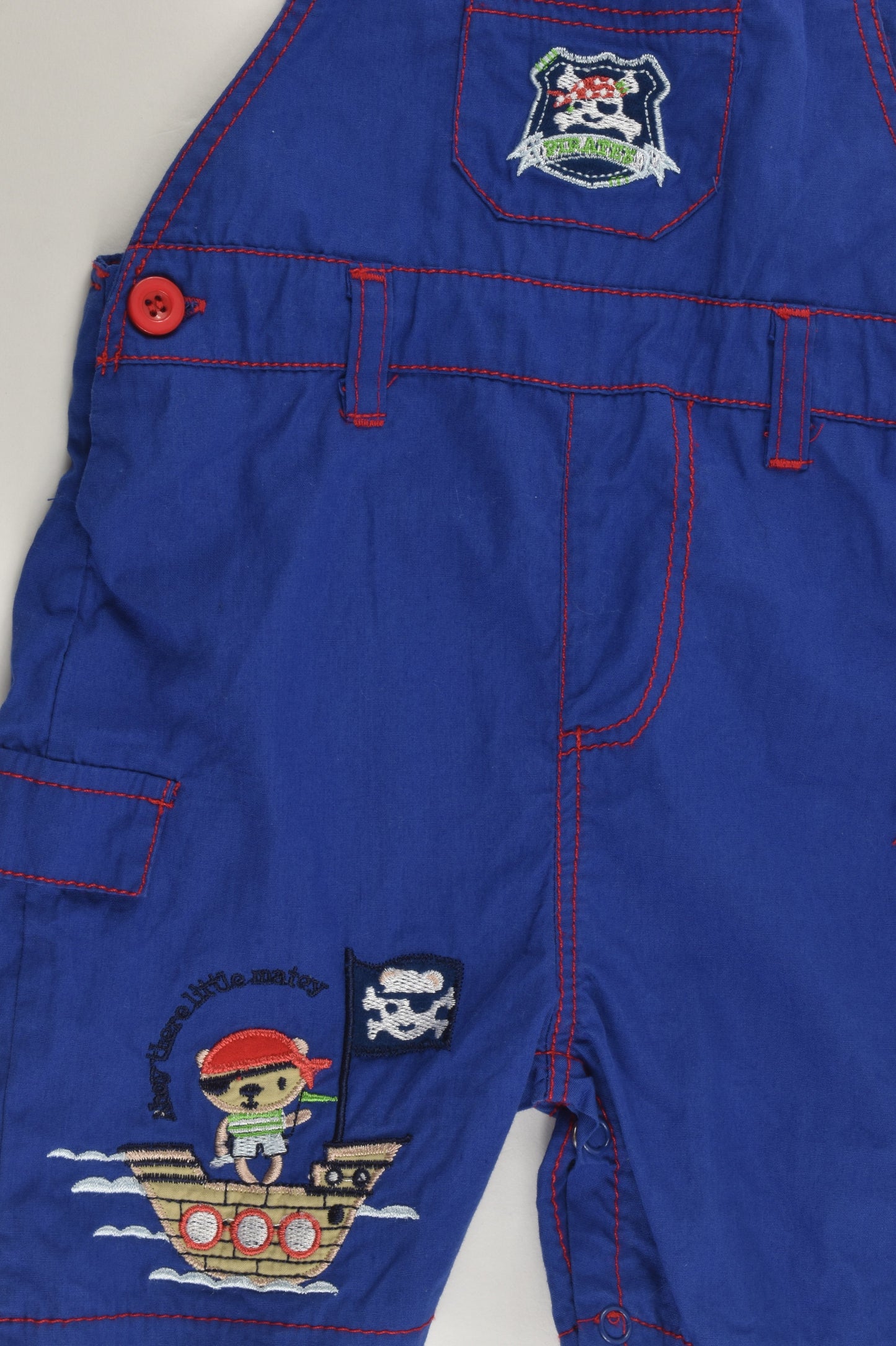 Little Mariner Size 1 (12/18 months) 'Ahoy There Little Matey' Short Overalls