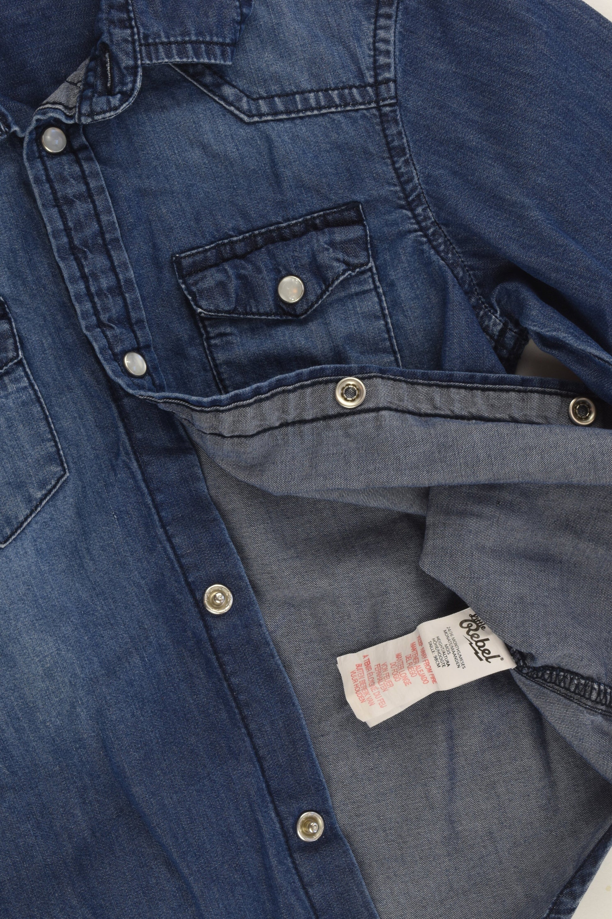 Little Rebel Size 2-3 Lightweight Denim Shirt