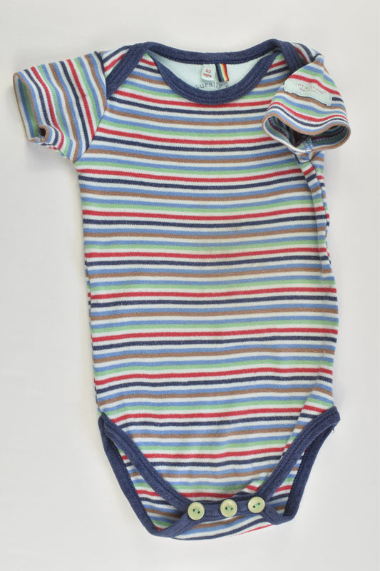 Little Shrimp (UK) Size 000 (0/3 months) Organic Striped Bodysuit