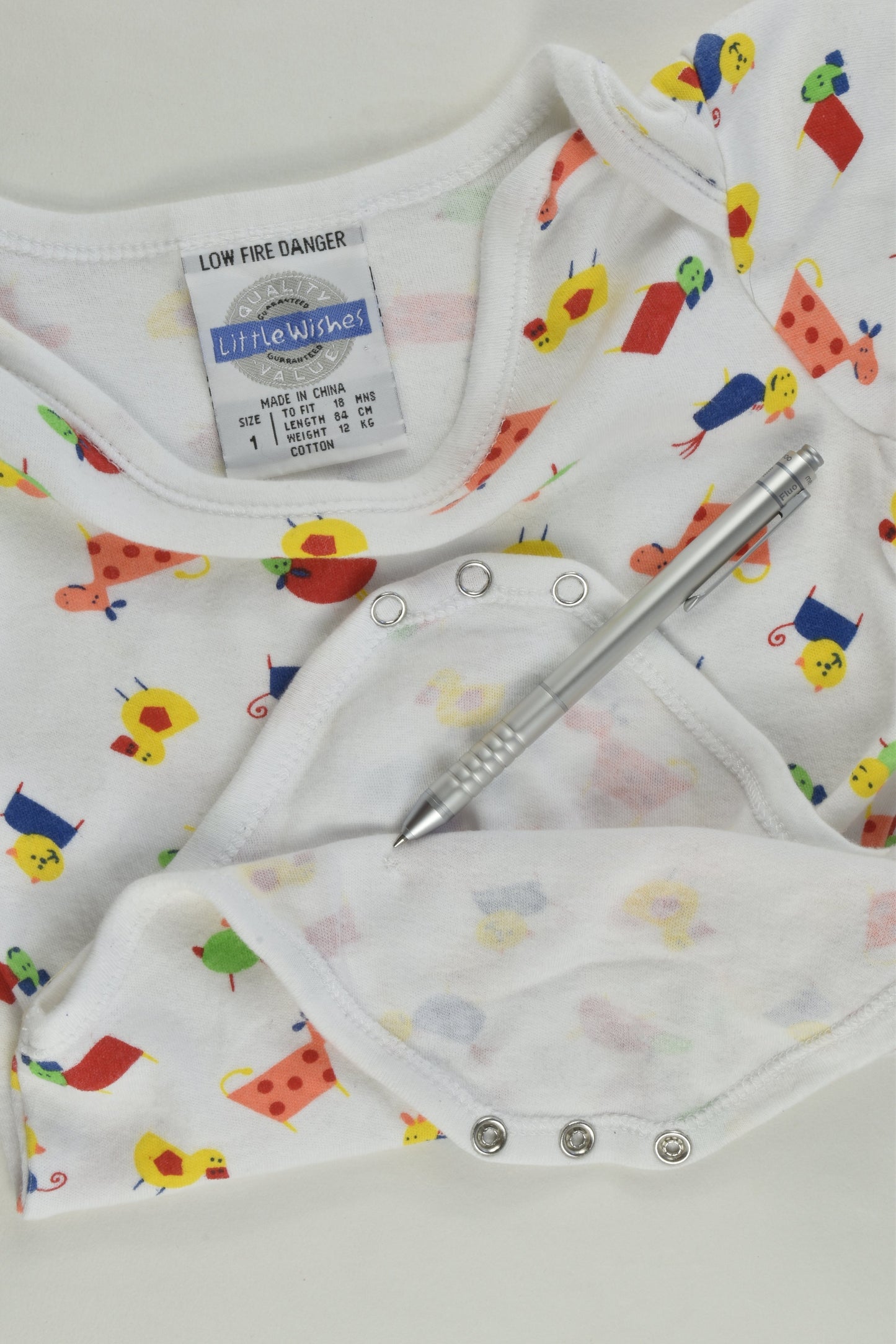 Little Wishes Size 1 Colourful Animals Bodysuit