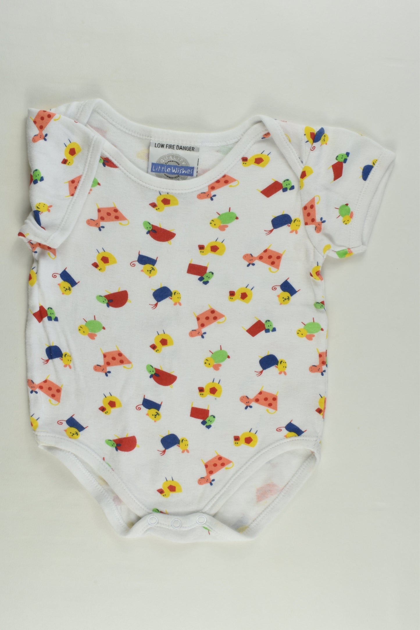 Little Wishes Size 1 Colourful Animals Bodysuit