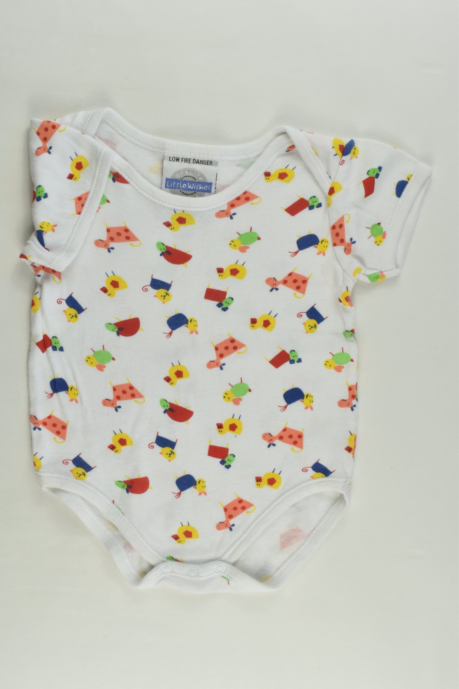 Little Wishes Size 1 Colourful Animals Bodysuit