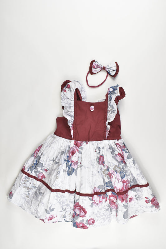 Lollipop House Australia Size 4 Hannah Dress and Matching Headband