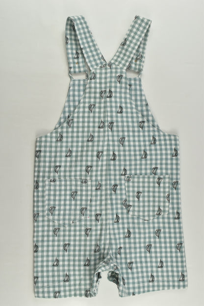 Love Henry Size 2 (18/24 months) Sail Boats Short Overalls
