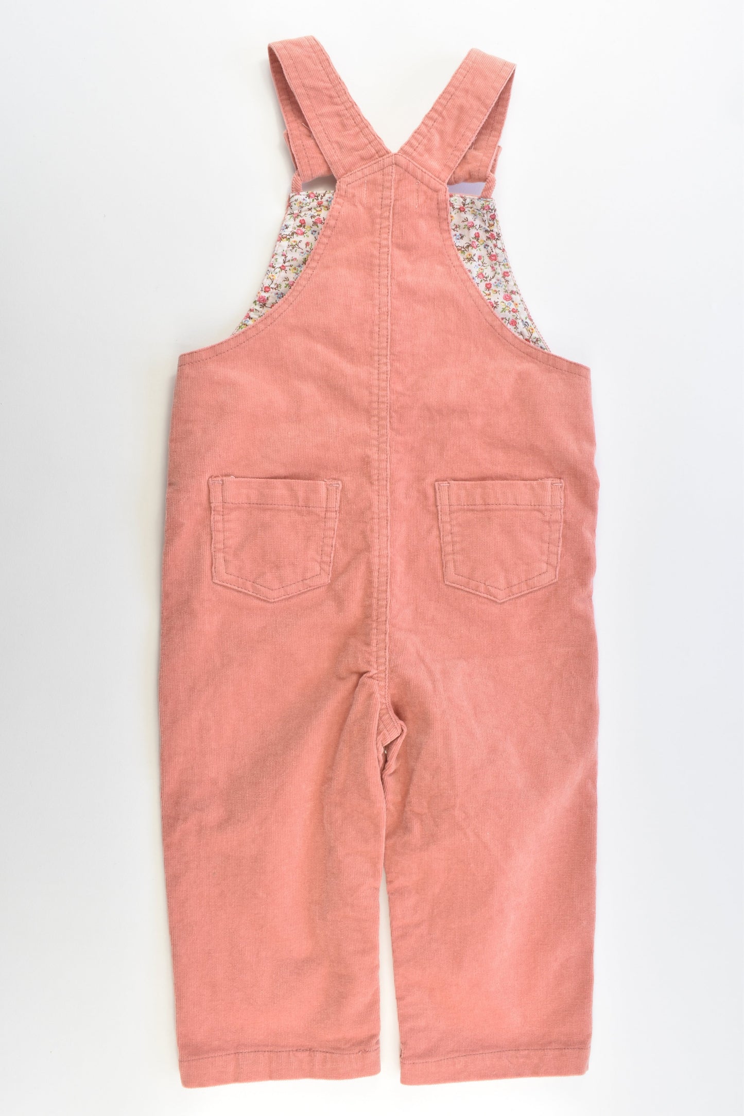 Love Henry Size 2 Stretchy Cord Overalls with Floral Details