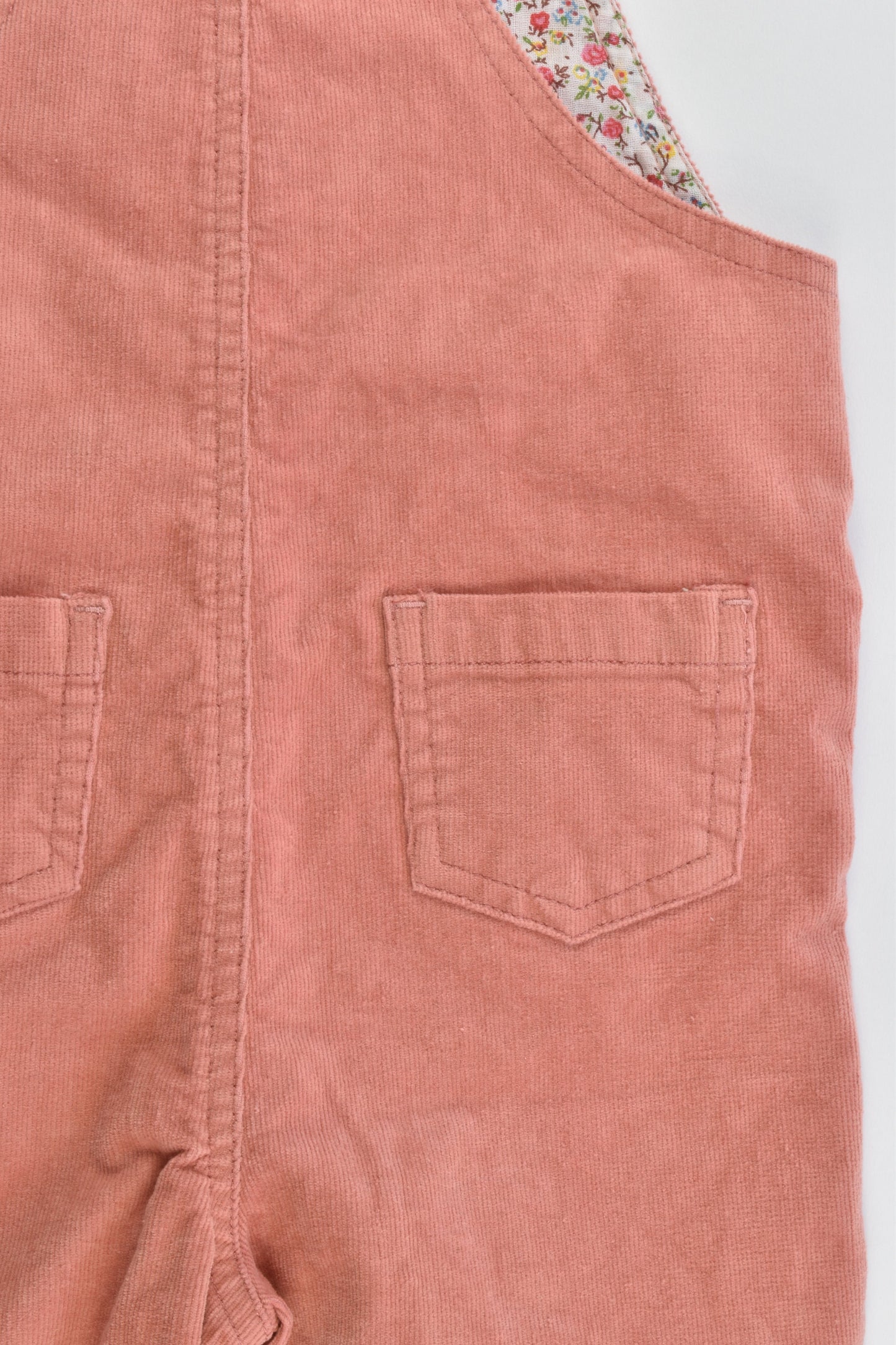 Love Henry Size 2 Stretchy Cord Overalls with Floral Details