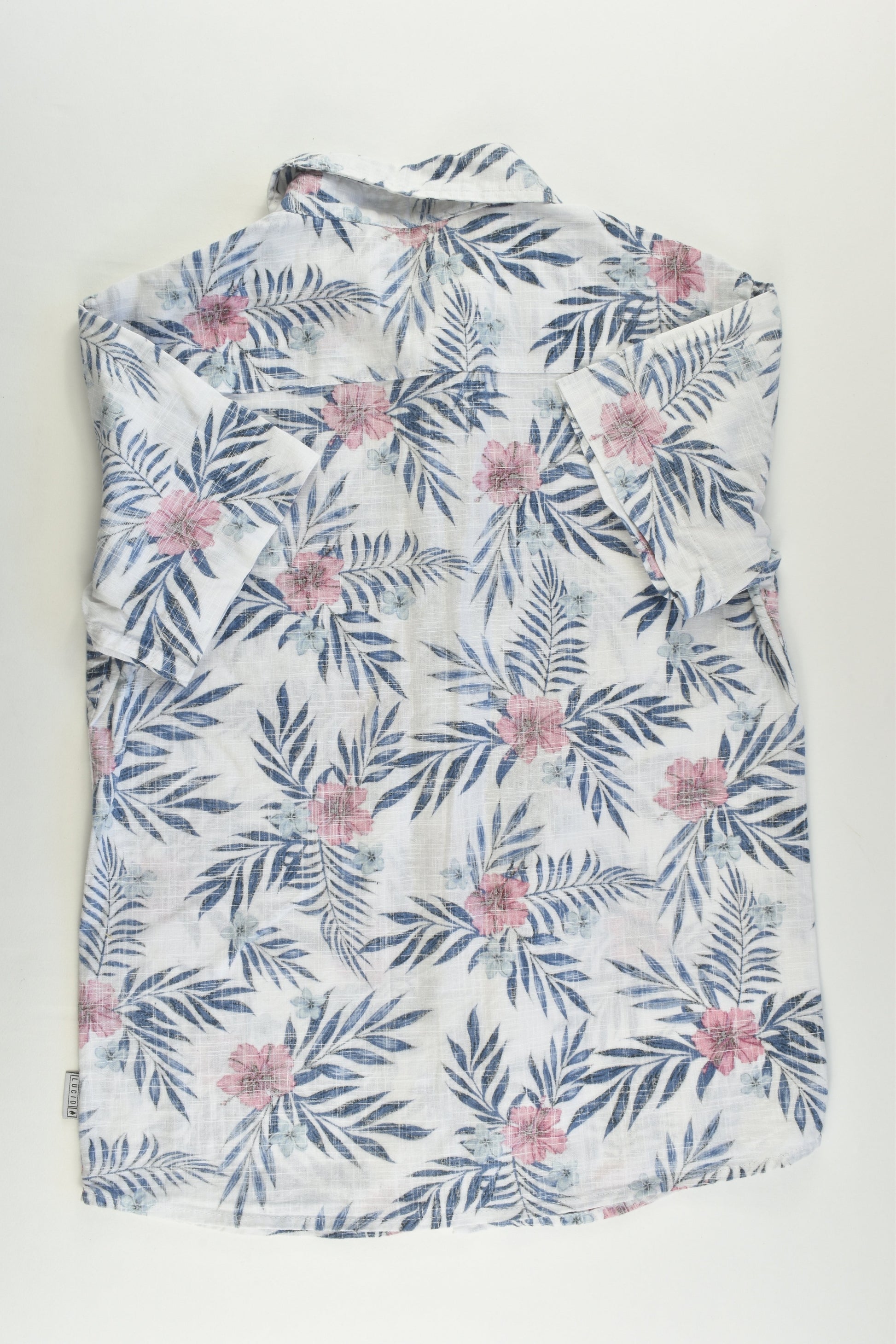 Lucid Size 10 Floral Linen-feel Shirt