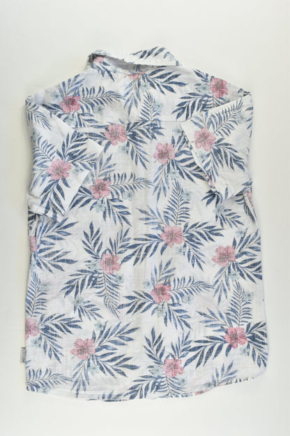 Lucid Size 10 Floral Linen-feel Shirt