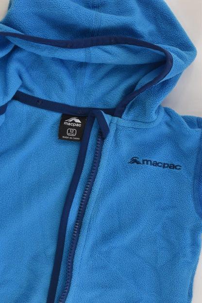 Macpac Size 0 (12 months, 76 cm) Hooded Fleece Zip Jumper