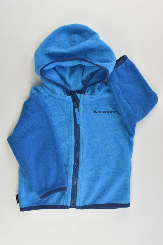 Macpac Size 0 (12 months, 76 cm) Hooded Fleece Zip Jumper