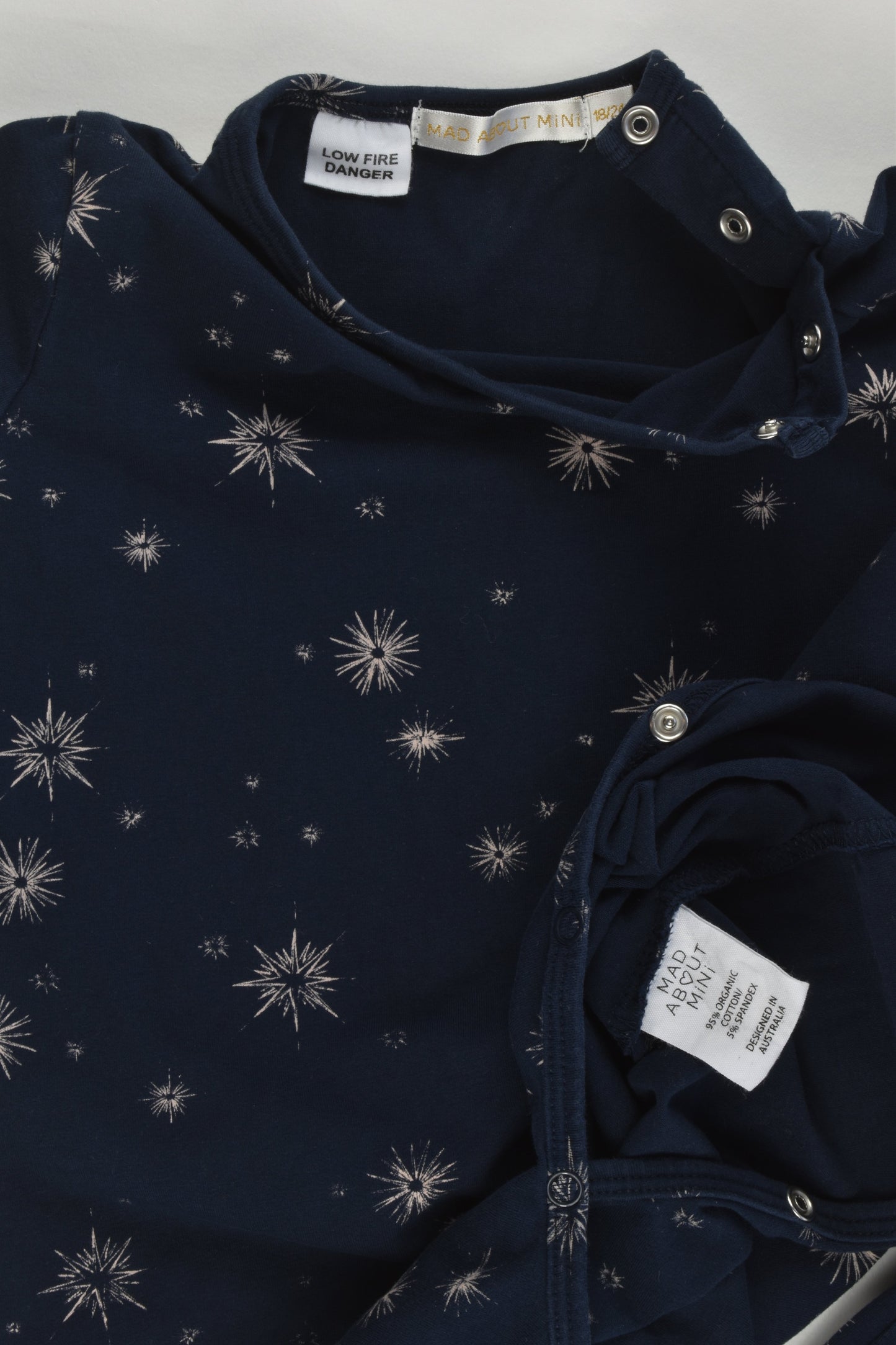Mad About Mini (AU) Size 2 (18/24 months) Organic Midnight Star Jumpsuit