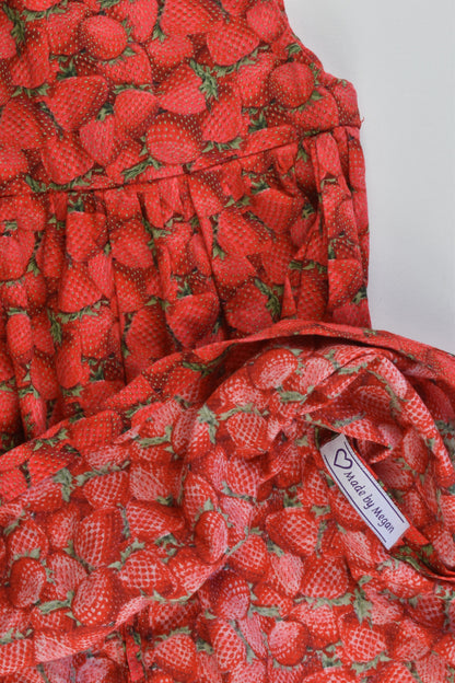 Made by Megan Size approx 1 Strawberry Dress