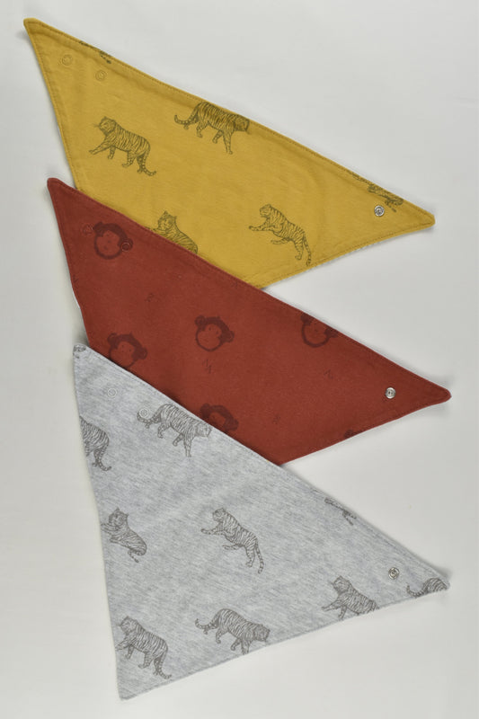 Mamas & Papas Monkey and Tiger Baby Bandana Bib