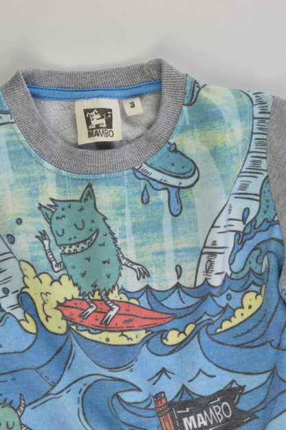 Mambo Size 3 (100 cm) Monsters On Waves Sweater