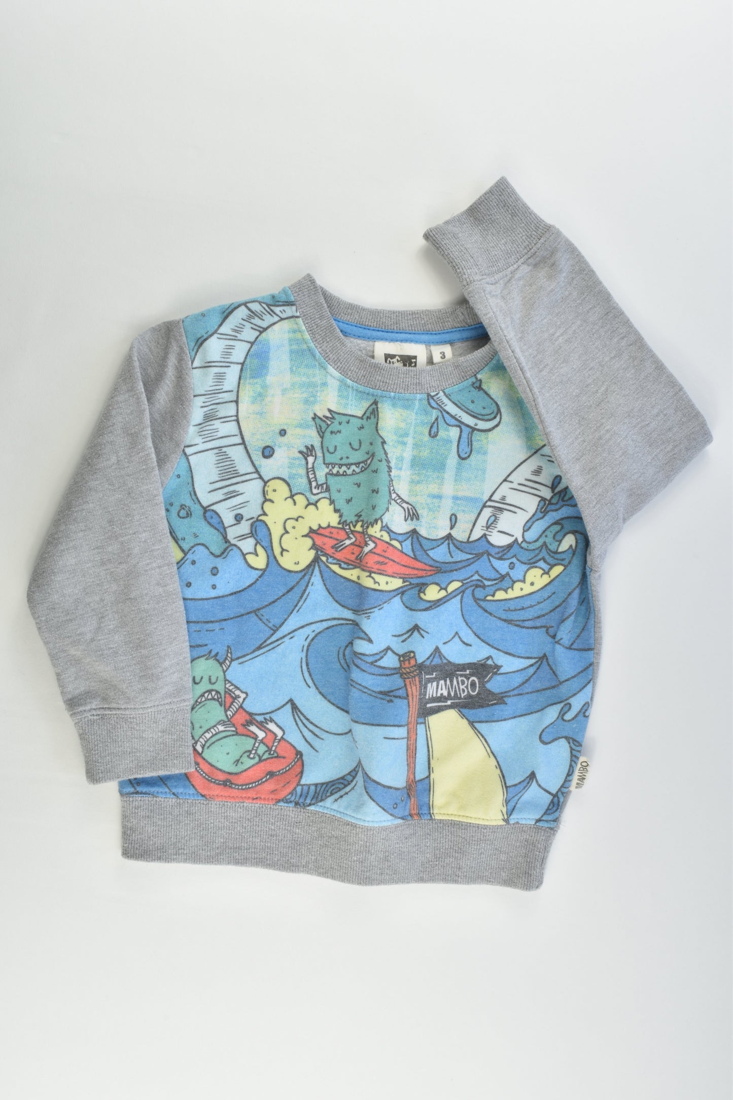 Mambo Size 3 (100 cm) Monsters On Waves Sweater