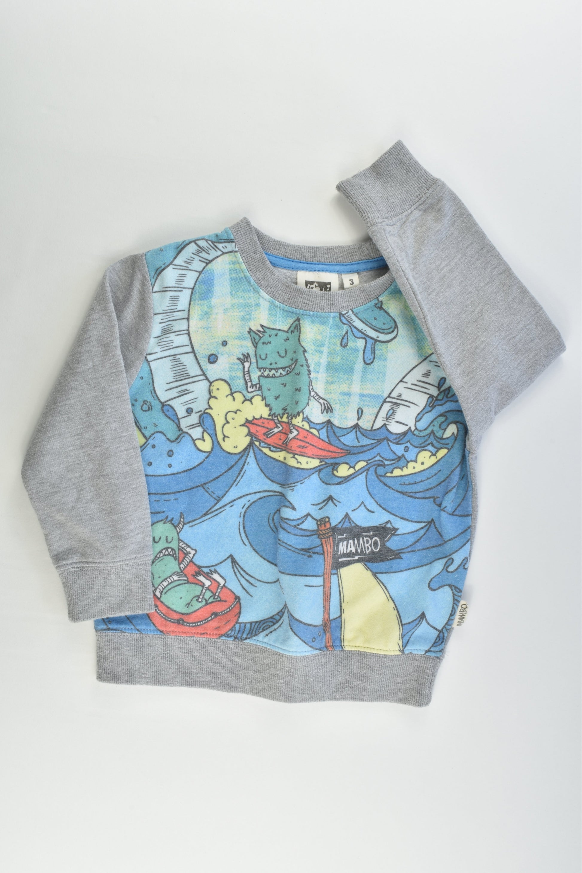 Mambo Size 3 (100 cm) Monsters On Waves Sweater