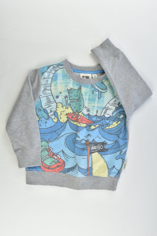 Mambo Size 3 (100 cm) Monsters On Waves Sweater