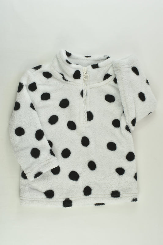 Mango Size 1 Polka Dots Fleece Jumper