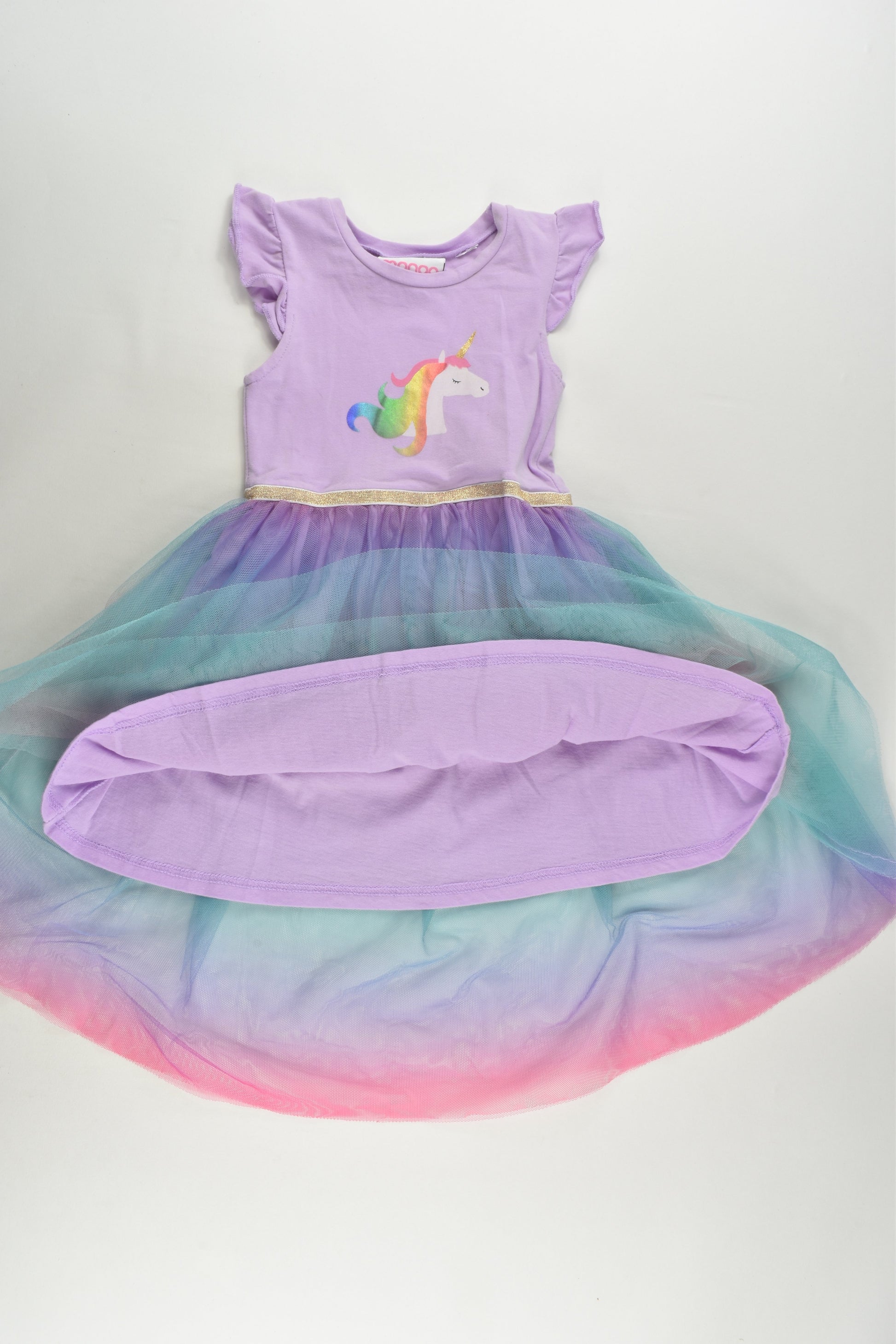 Mango Size 1 Rainbow Unicorn Tulle Dress