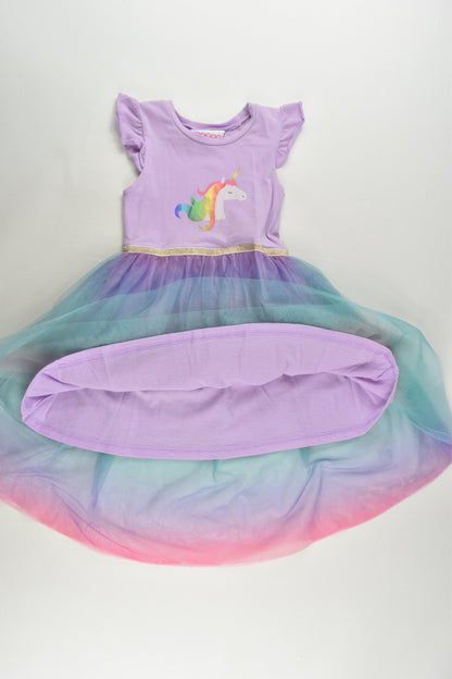 Mango Size 1 Rainbow Unicorn Tulle Dress