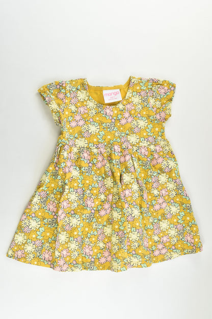 Mango Size 2 Mustard Floral Dress
