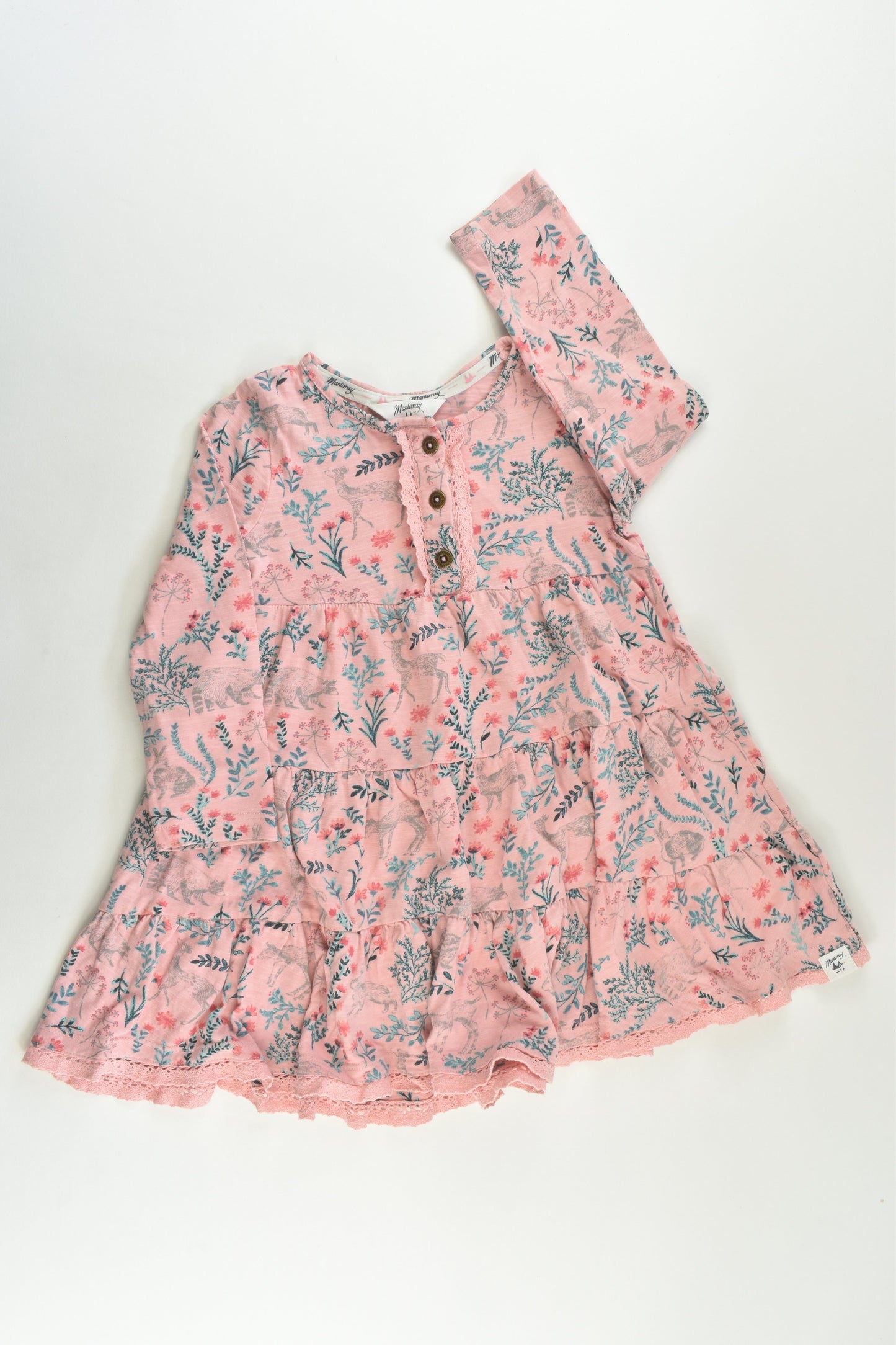 Mantaray by Debenhams Size 2-3 (98 cm) Plants and Forest Animals Dress