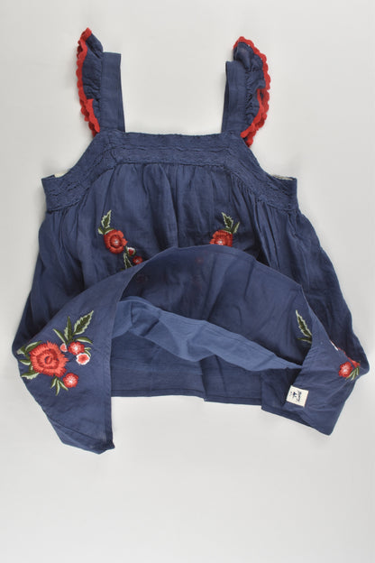 Mantaray by Debenhams Size 4 (104 cm) Lined Blouse with Floral Embroidery