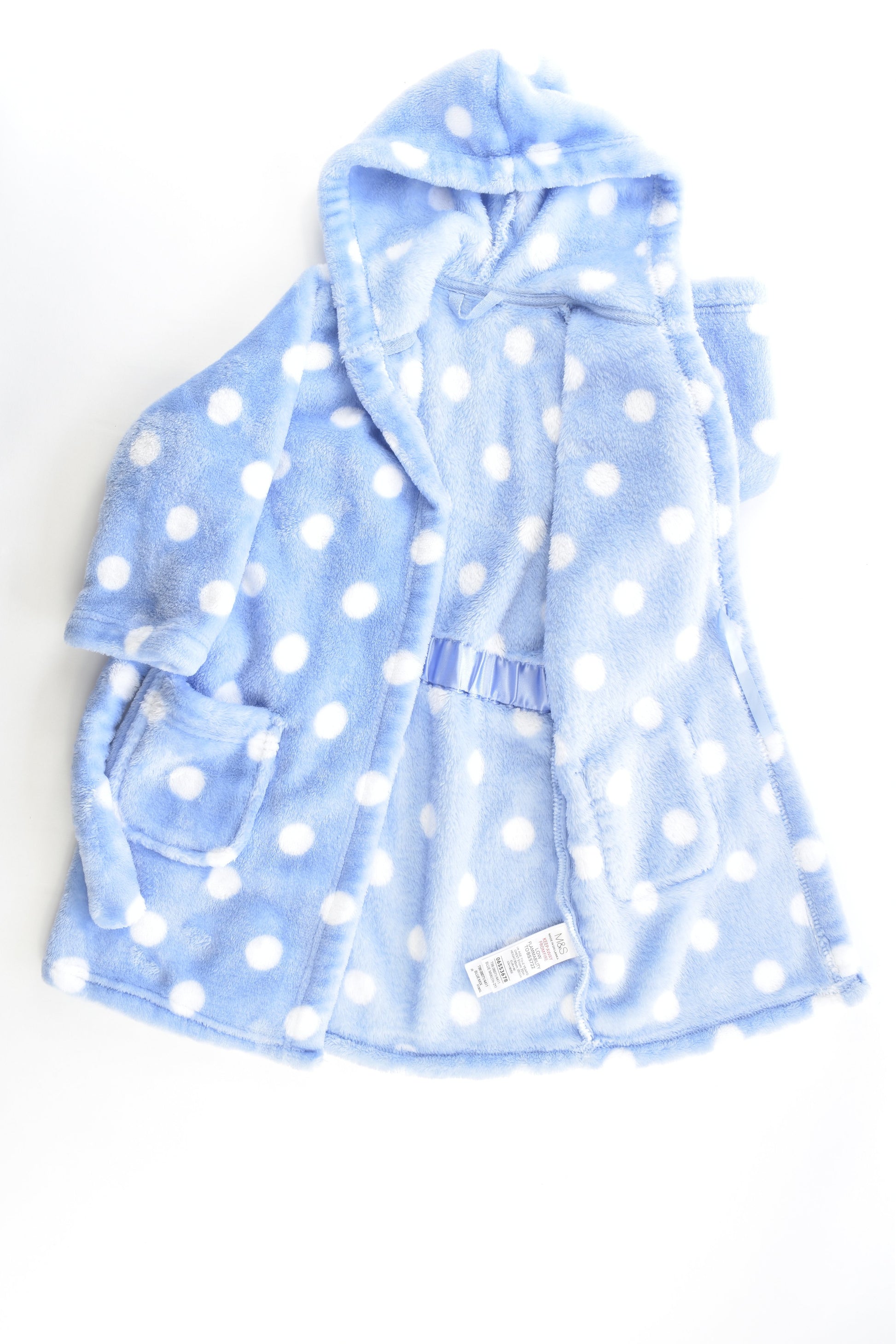 Marcs & Spencer Size 1-2 (90 cm) Polka Dots Dressing Gown