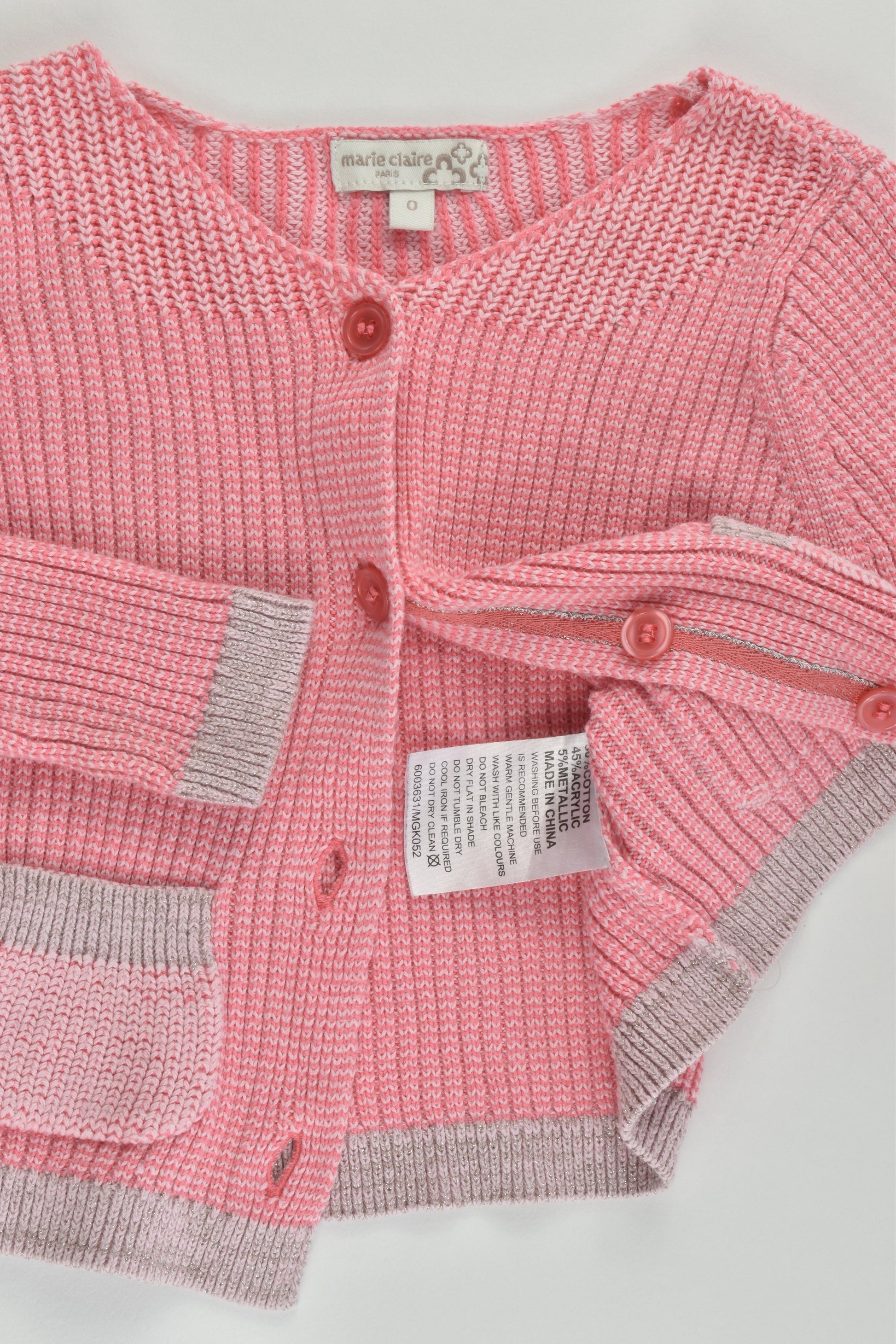 Marie Claire (Paris) Size 0-1 Knitted Cardigan