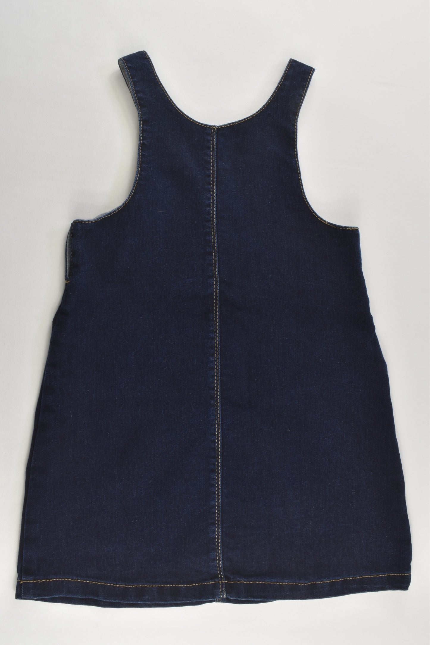Mark & Spencer Size 1-2 (18-24 months, 90 cm) Stretchy Denim Pinafore