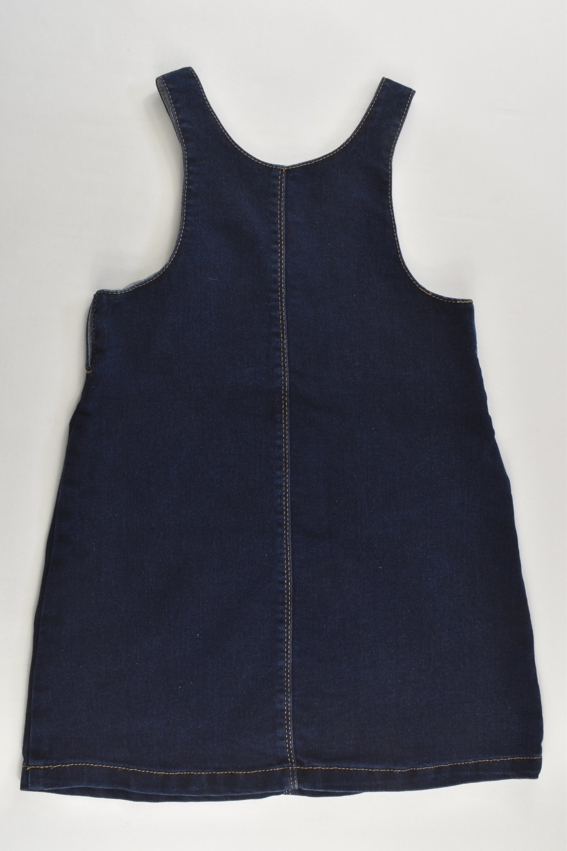 Mark & Spencer Size 1-2 (18-24 months, 90 cm) Stretchy Denim Pinafore