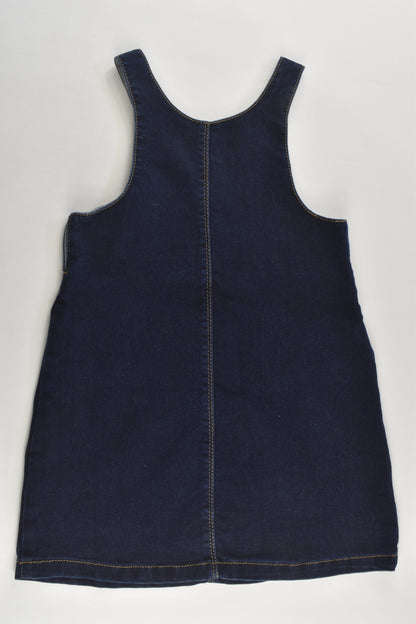 Mark & Spencer Size 1-2 (18-24 months, 90 cm) Stretchy Denim Pinafore
