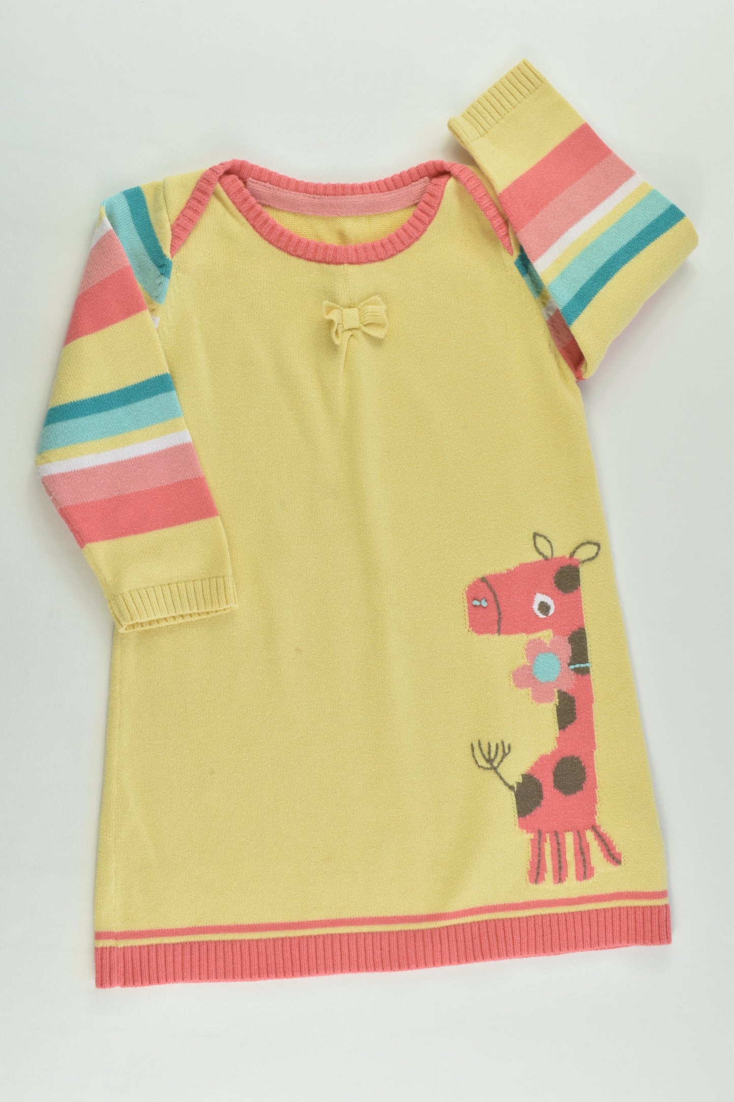 Marks & Spencer Size 0 (6-9 months) Giraffe Knitted Dress