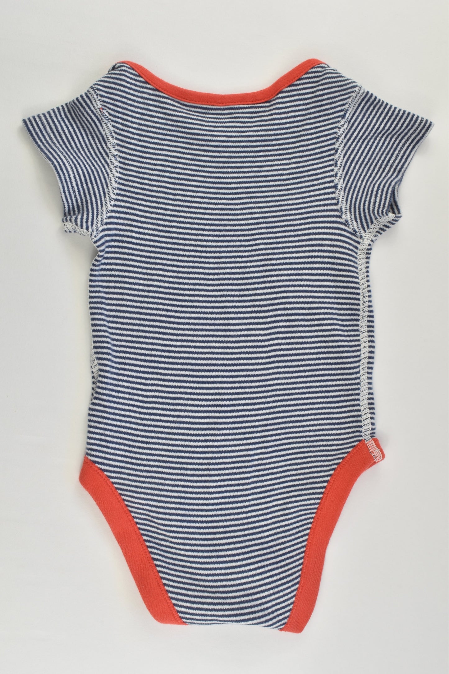 Marks & Spencer Size 0 (9-12 months) Striped/Red Bodysuit