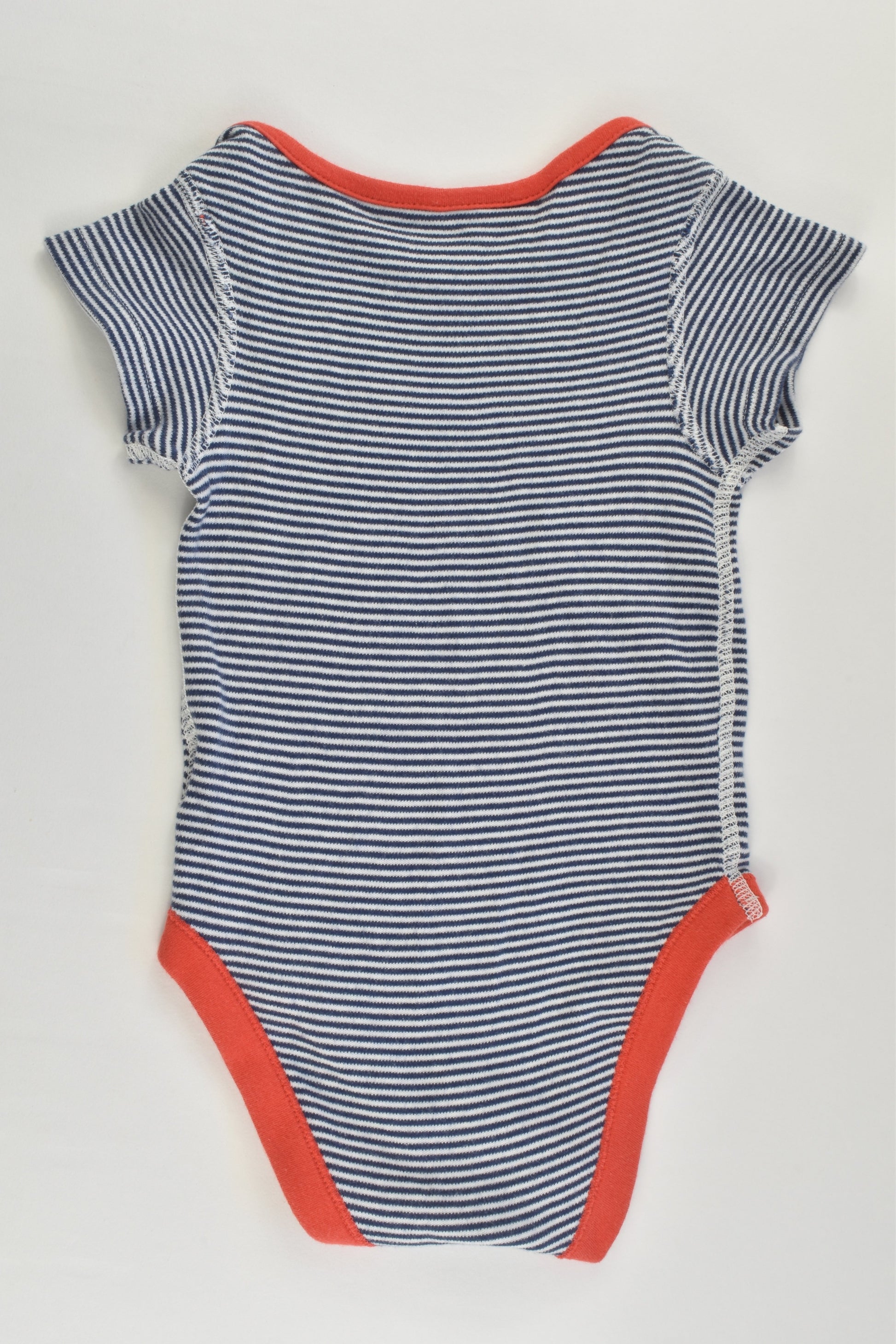 Marks & Spencer Size 0 (9-12 months) Striped/Red Bodysuit