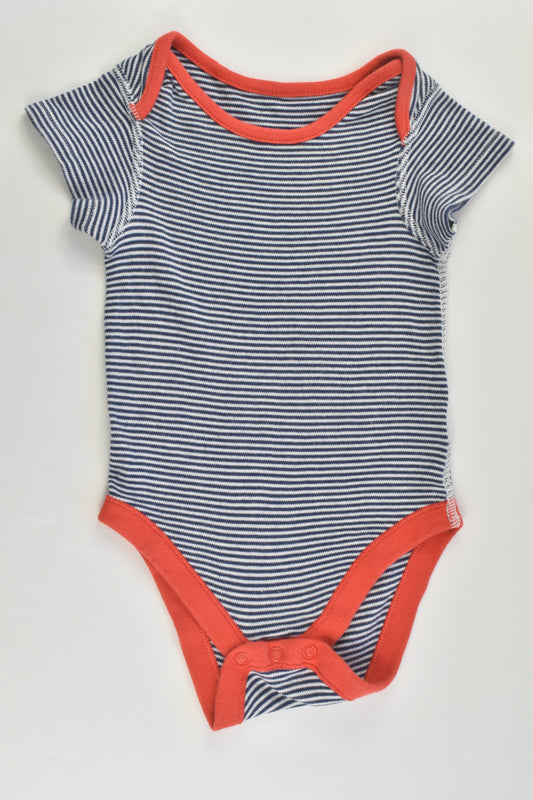 Marks & Spencer Size 0 (9-12 months) Striped/Red Bodysuit