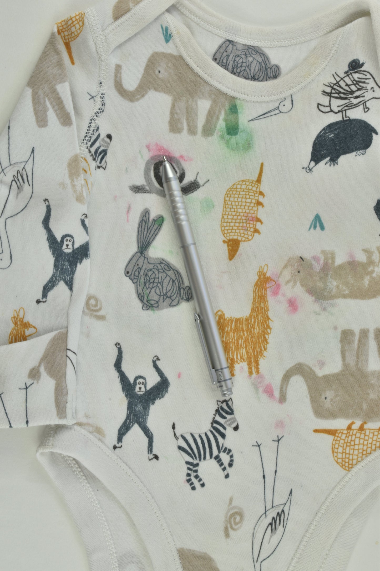 Marks & Spencer Size 00 (3-6 months) Animals Bodysuit