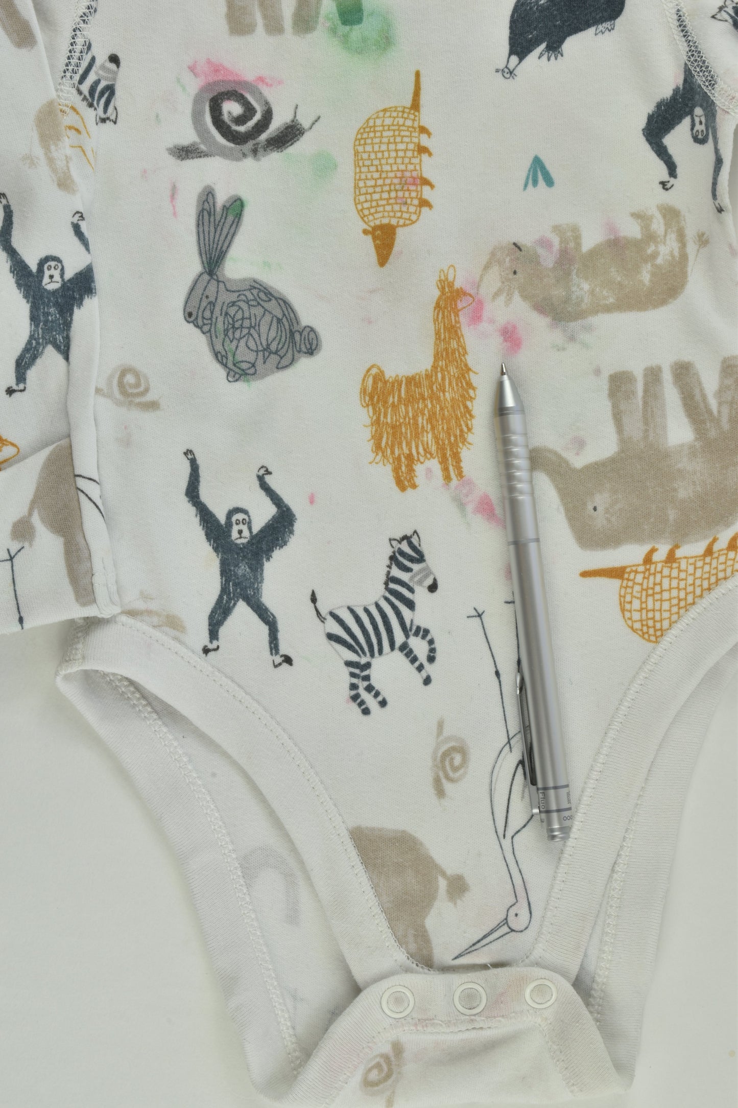 Marks & Spencer Size 00 (3-6 months) Animals Bodysuit