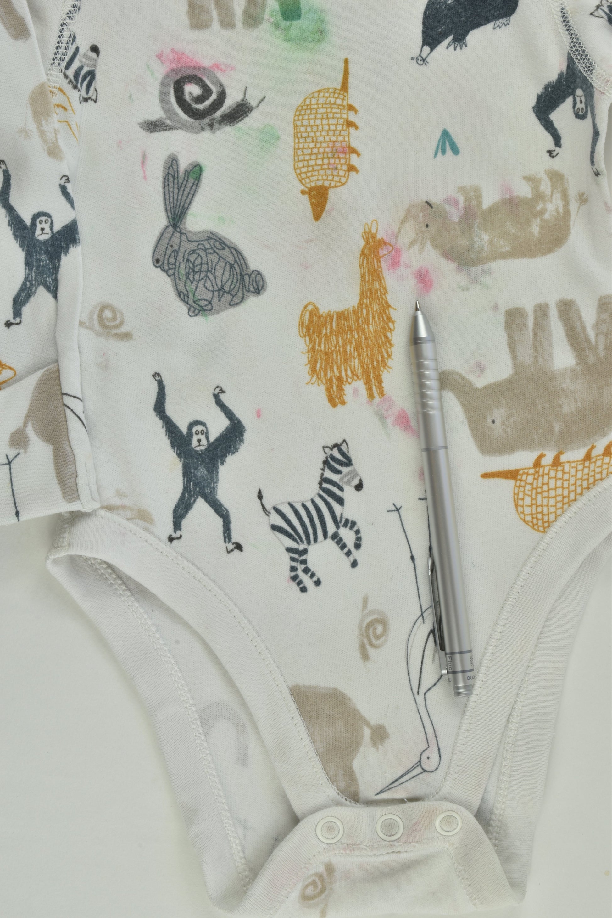 Marks & Spencer Size 00 (3-6 months) Animals Bodysuit