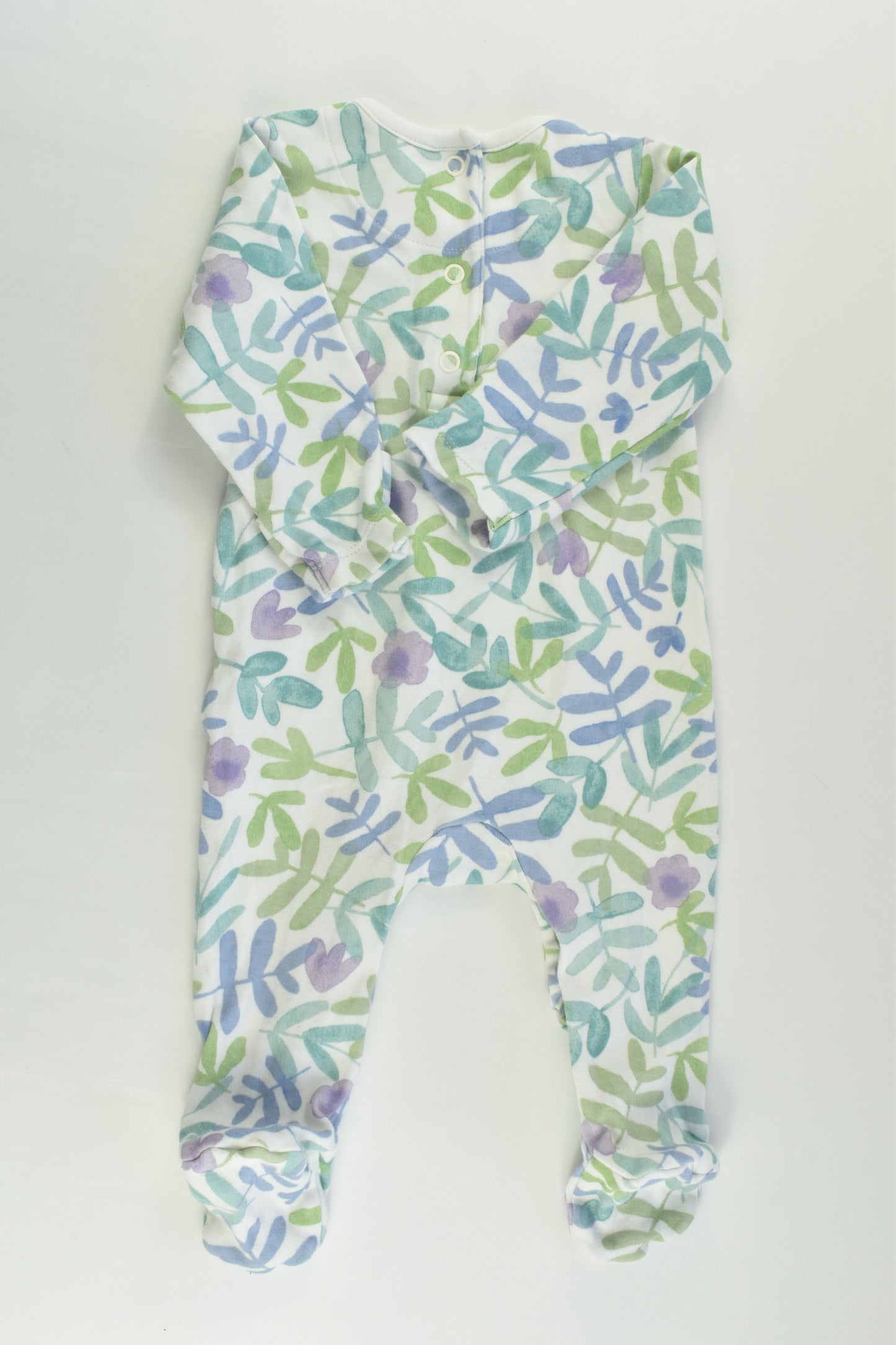 Marks & Spencer Size 00 (3-6 months) Floral Footed Romper