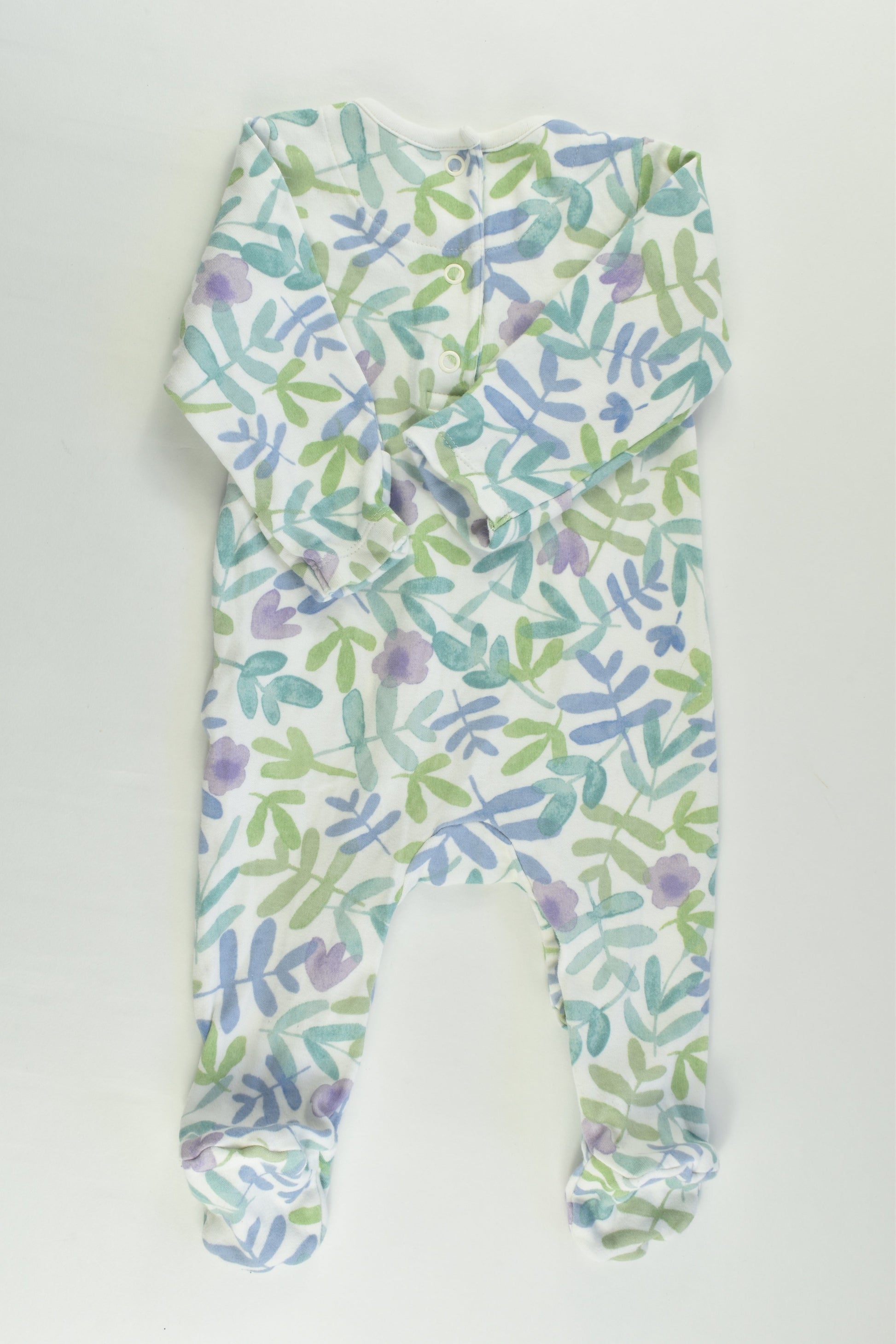 Marks & Spencer Size 00 (3-6 months) Floral Footed Romper