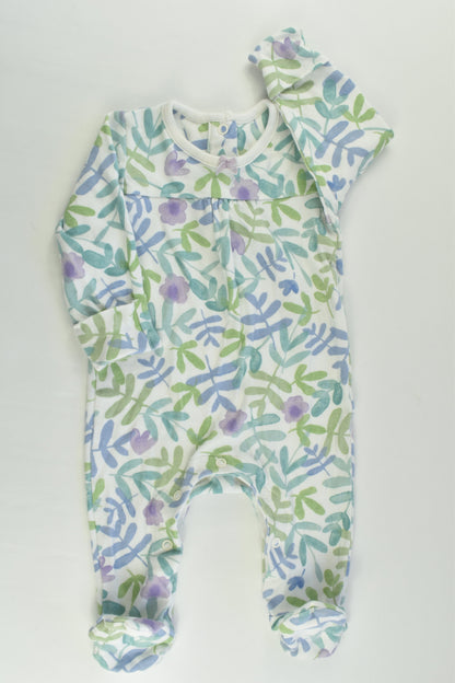 Marks & Spencer Size 00 (3-6 months) Floral Footed Romper