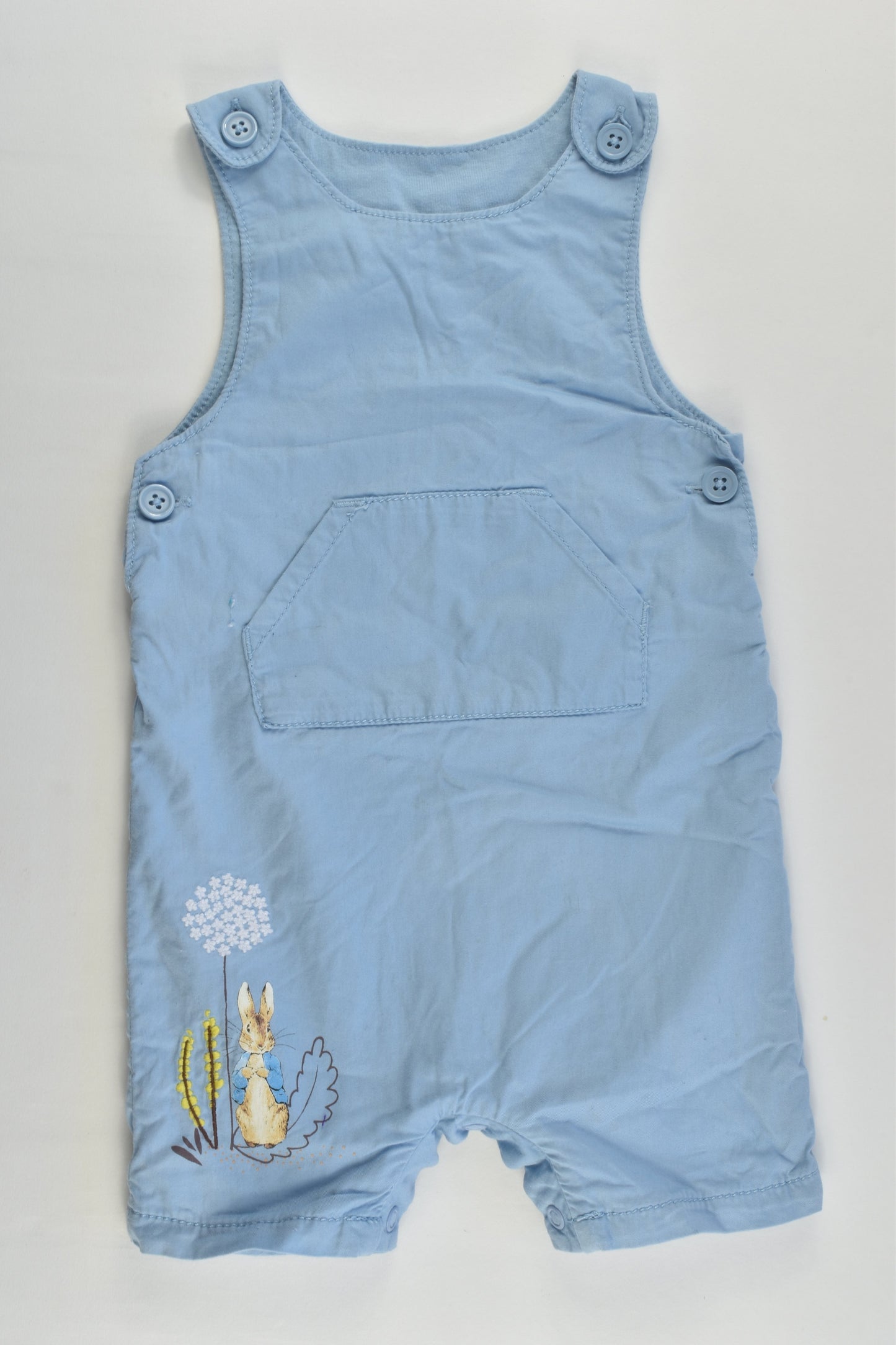 Marks & Spencer Size 00 (3-6 months) Peter Rabbit Lined Short Overalls