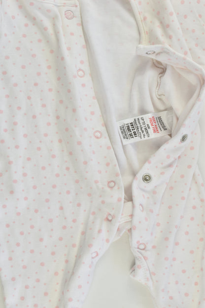 Marks & Spencer Size 0000 (54 cm) Footed Romper