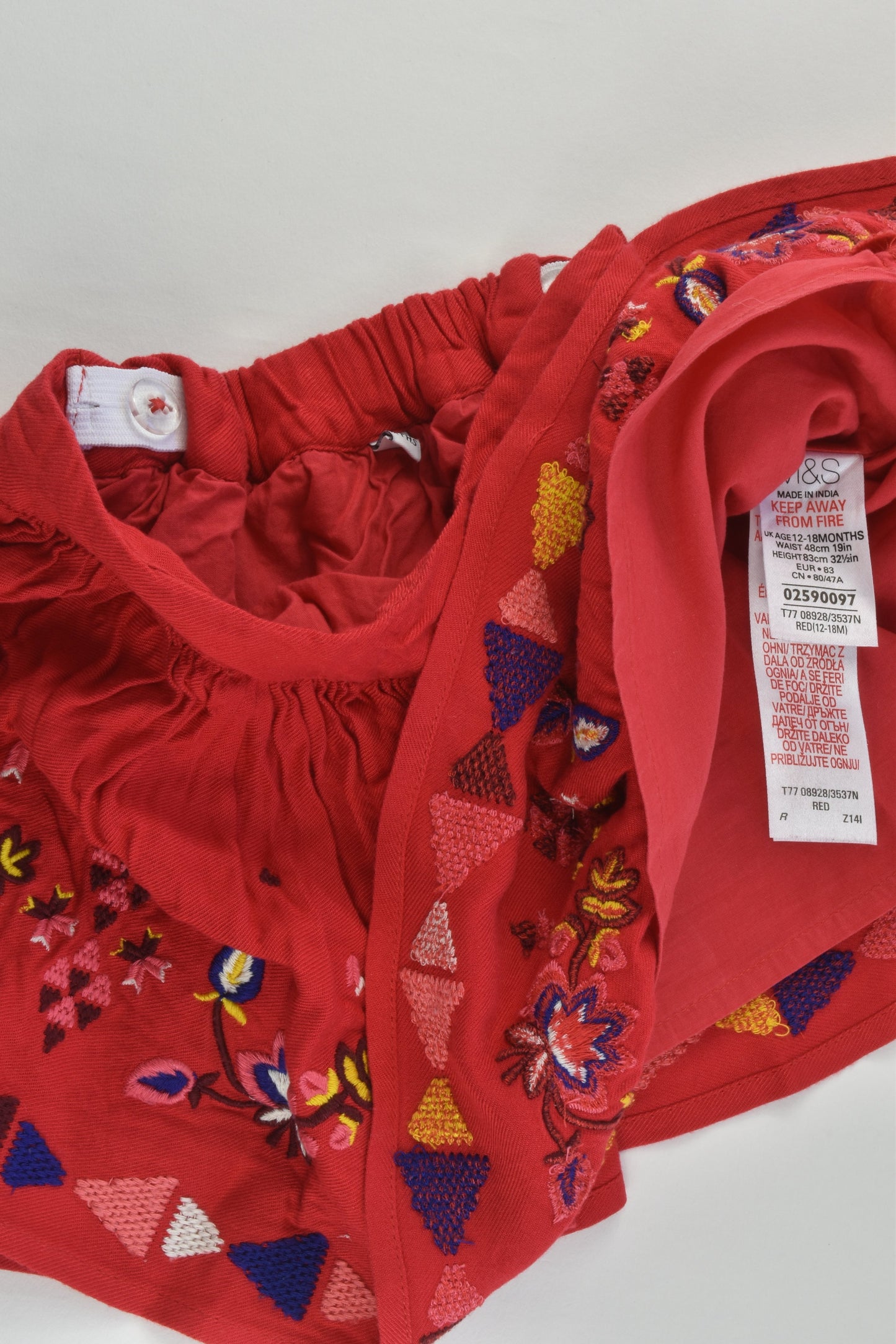 Marks & Spencer Size 1 (12-18 months) Lined Dress