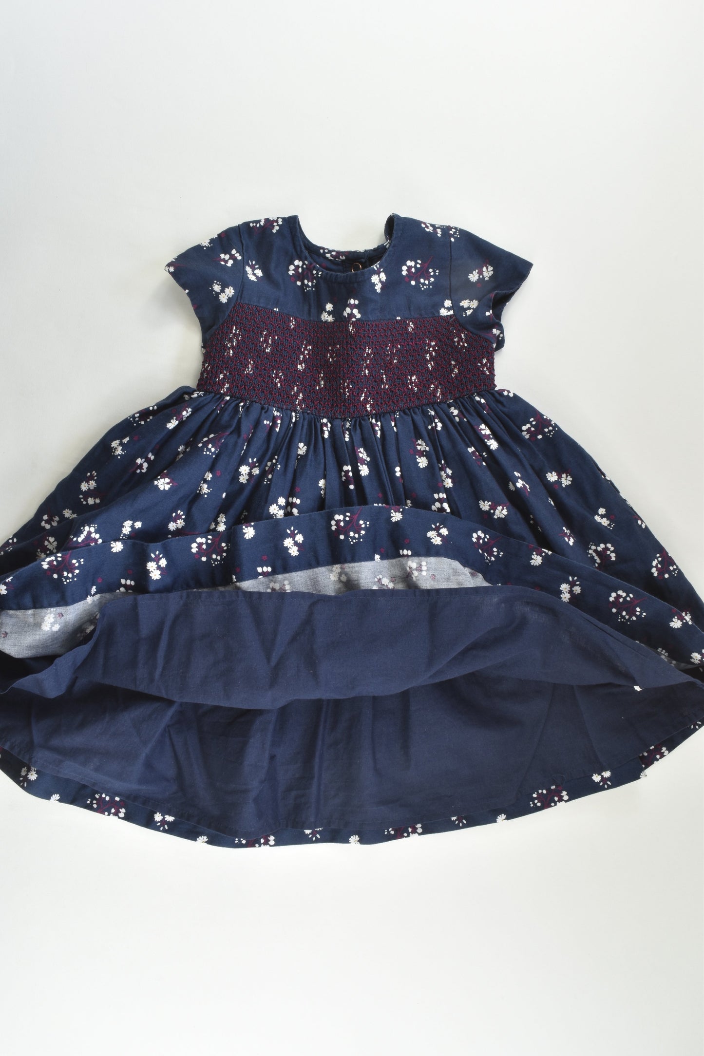 Marks & Spencer Size 1 (12-18 months) Lined Smocked Dress