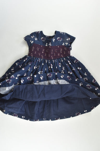 Marks & Spencer Size 1 (12-18 months) Lined Smocked Dress