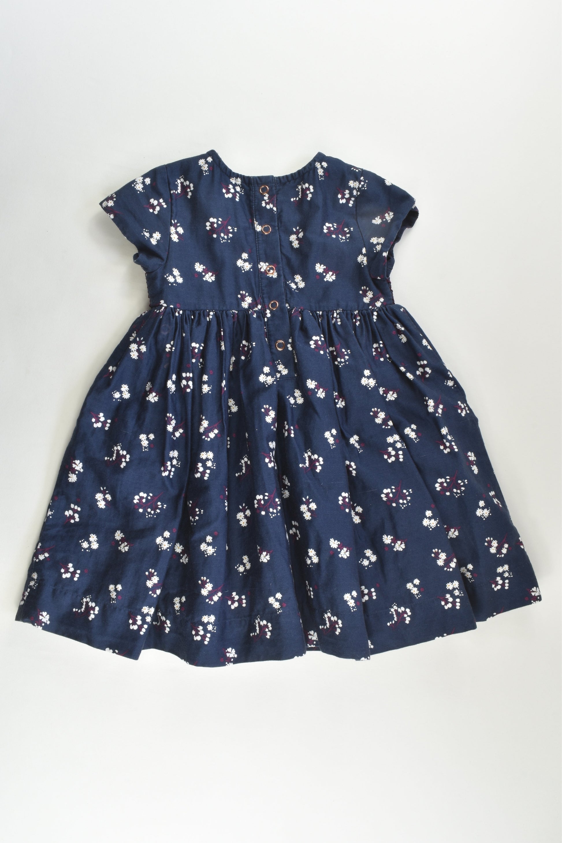 Marks & Spencer Size 1 (12-18 months) Lined Smocked Dress